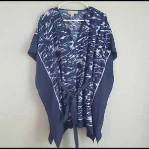 Michael Kors silk poncho dress/shirt